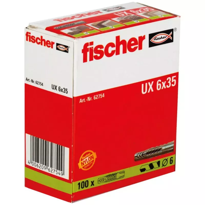 Seinä-ankkuri Fischer 62754 ruuvi-ankkuri 35 mm