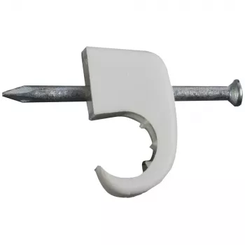 Kaapelikiinnike Fischer 94675 harmaa 100 kpl