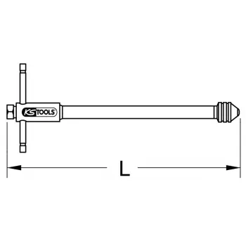 KS Tools 331.0665 käännettävä räikkäkierretapin pidike, M5-M12