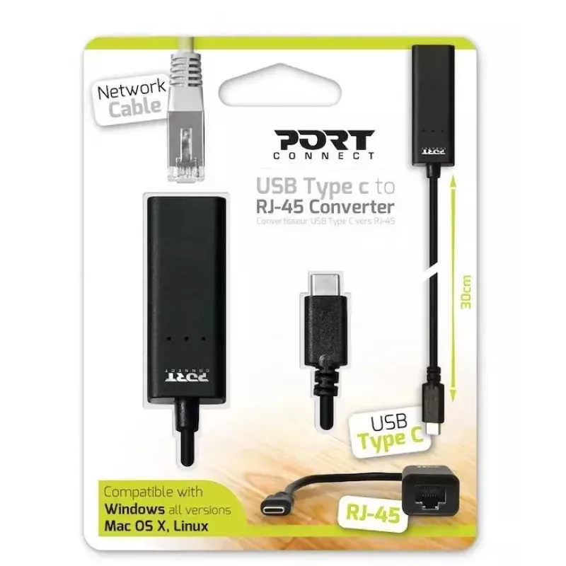 PORT Designs PORT Connect USB-C - Gigabit Ethernet -verkkosovitin