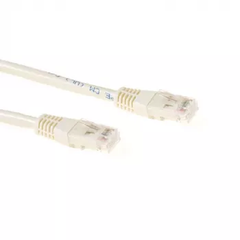 ACT ivory 10 m U/UTP CAT6 patch-kaapeli RJ45-liittimillä