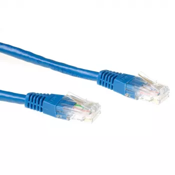 ACT sininen 0,5 metrin U/UTP CAT6 patch-kaapeli RJ45-liittimillä