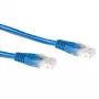 ACT sininen 0,5 metrin U/UTP CAT6 patch-kaapeli RJ45-liittimillä