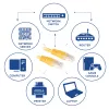 ACT keltainen 2 metrin U/UTP CAT6 patch-kaapeli RJ45-liittimillä