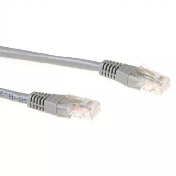 ACT harmaa 1,5 metrin LSZH U/UTP CAT6 -verkkokaapeli RJ45-liittimillä