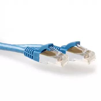 ACT sininen 25 metrin LSZH SFTP CAT6A -verkkokaapeli, RJ45-liittimillä, ilman koukkuja