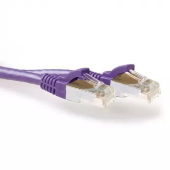 ACT violetti 7 metrin LSZH SFTP CAT6A -verkkokaapeli, rastnasenfrei, RJ45-liittimillä
