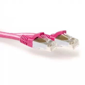 ACT pinkki 30 metrin LSZH SFTP CAT6A -verkkokaapeli, snagless, RJ45-liittimillä