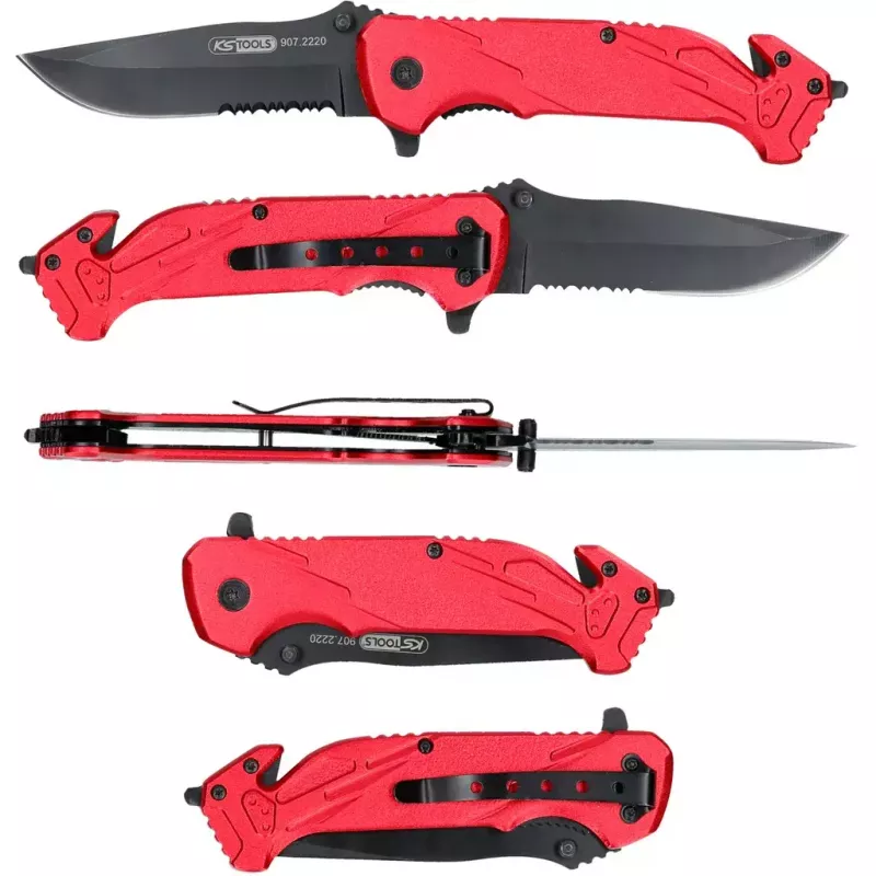 Taskuveitsi Camper/Scout KS Tools 907.2220 musta punainen