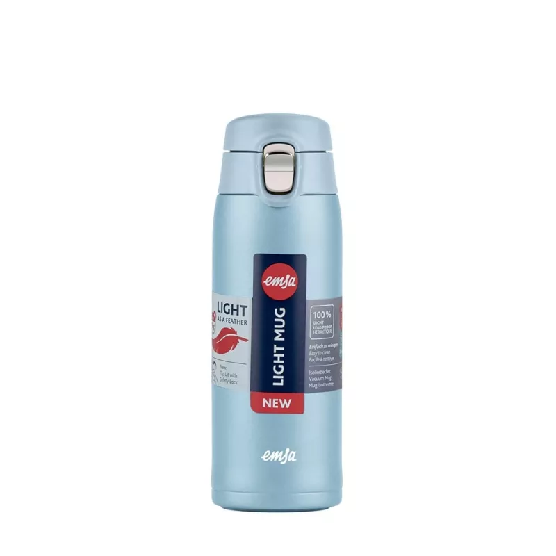 EMSA Light Mug 400 ml sininen ruostumaton teräskansi polypropeeni