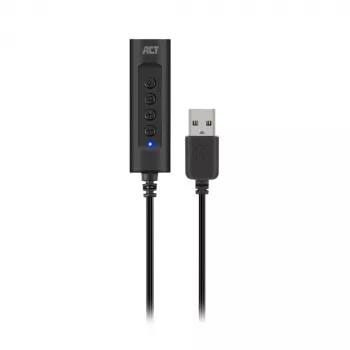 ACT AC9360 äänikortti USB 3,5 mm kuulokeliitäntä 4 painiketta