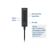 ACT AC9360 äänikortti USB 3,5 mm kuulokeliitäntä 4 painiketta