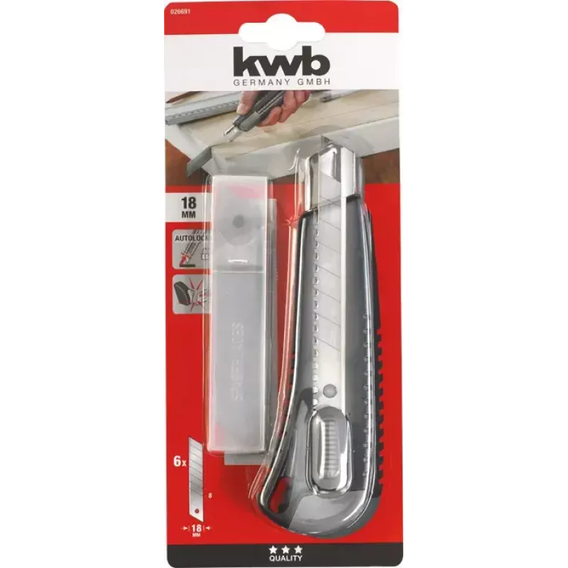 Katkoteräveitsi KWB 026691 katkaistava terä 1,8 cm terän leveys