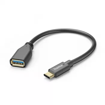 Hama 00125105 USB-kaapeli USB 3.2 Gen 1 (3.1 Gen 1) 0,15 m USB A USB C musta