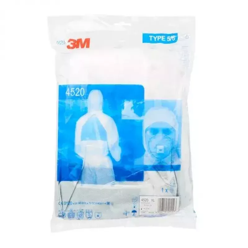 Suojahaalari 3M 4520 vihreä valkoinen 3XL aikuiset SMS-materiaali