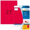 Itseliimautuvat tulostintarrat HERMA neon-tarrat A4 63,5x29,6 mm hehkuvan punainen 540 kpl