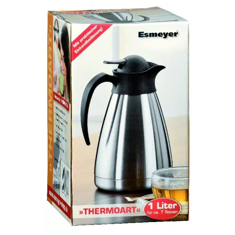 Esmeyer THERMOART Termospullo 1 L, matta ruostumaton teräs