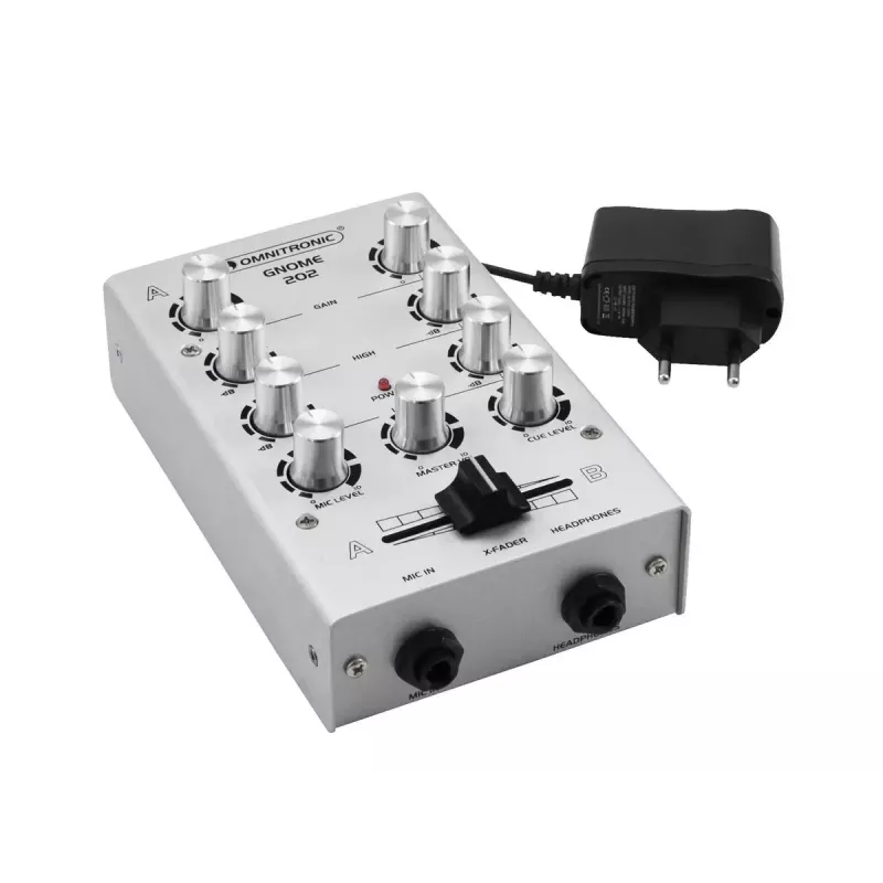 Audiomikseri Omnitronic 10006881 2 kanavaa 20 - 20000 Hz hopea