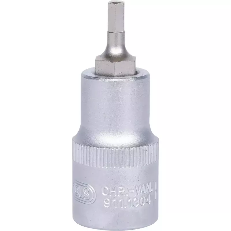 KS Tools 911.1304 bittihylsy 1/2 tuumaa, kuusiokolo, lyhyt, 4 mm