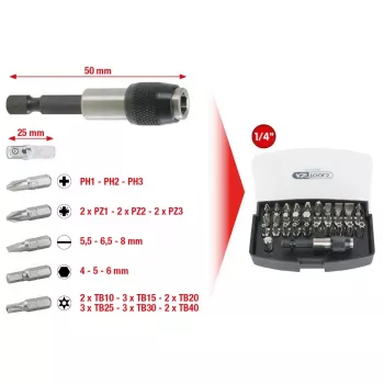 Ruuvimeisselibittisarja KS Tools 911.2060 32 kpl