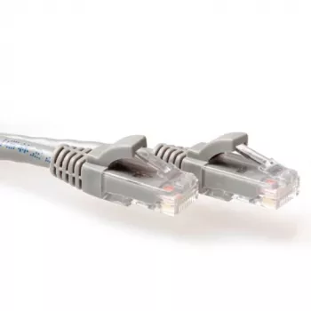 ACT harmaa 7 m U/UTP CAT6 -verkkokaapeli lukkosuojalla RJ45-liittimillä