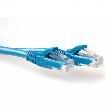 ACT sininen 0,5 m U/UTP CAT6 -verkkokaapeli lukkosuojalla RJ45-liittimillä