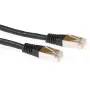 ACT musta 10 m LSZH SFTP CAT6A -verkkokaapeli RJ45-liittimillä