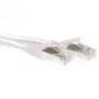ACT valkoinen 0,5 m SFTP CAT6A -verkkokaapeli ilman lukkoa RJ45-liittimillä