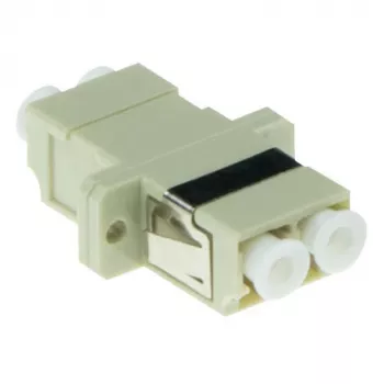 ACT kuitu LC-Duplex-adapteri Multimode OM1/OM2 laippa, LC/LC, luonnonvalkoinen, Multimode, keramiikka, OM1, 1 kpl