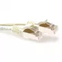ACT luonnonvalkoinen 20 metrin LSZH SFTP CAT6A patchkaapeli, rastnasenfrei RJ45-liittimillä