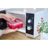 EMSA N10604 neliömäinen laatikko 1,3 L punainen, läpinäkyvä 1 kpl