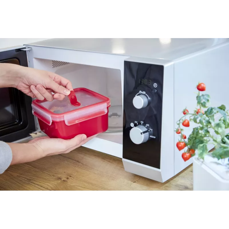 EMSA N10604 neliömäinen laatikko 1,3 L punainen, läpinäkyvä 1 kpl