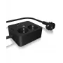 ICY BOX IB-MPS2220B-CH jatkojohto 1,9 m 2 AC-pistorasiaa sisäkäyttöön musta