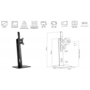 eSTUFF GLB226004 näyttöteline / jalusta 81,3 cm (32
