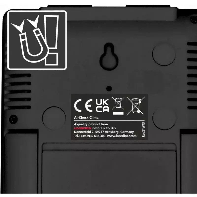 Elektroninen hygrometri Laserliner AirCheck Clima musta digitaalinen 1 kpl
