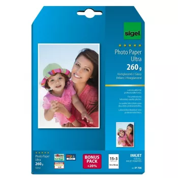 Kiiltävä valokuvapaperi Sigel InkJet Ultra IP706