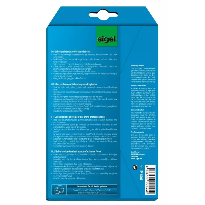 Valokuvapaperi kiiltävä Sigel IP606