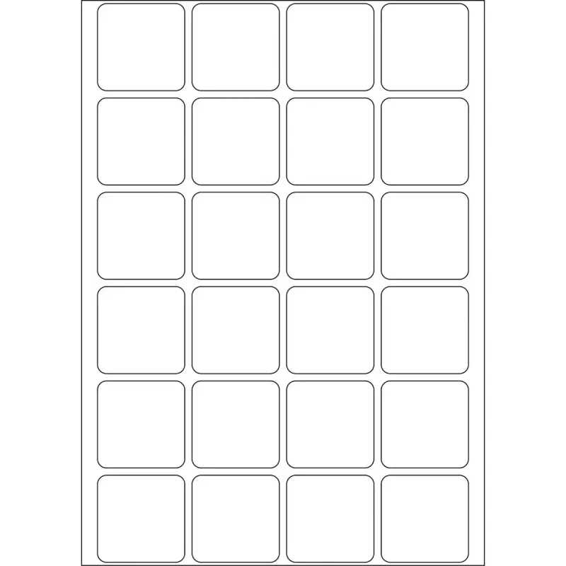 Yleiskäyttötarrat HERMA 24x24 mm valkoinen paperi matta 768 kpl