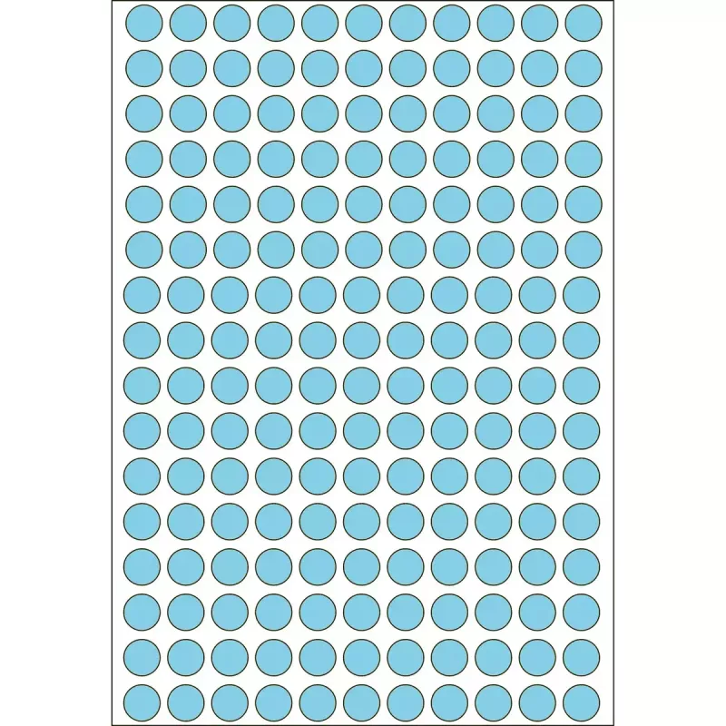 Yleiskäyttötarrat HERMA 5632 kpl sininen pyöreä 8 mm