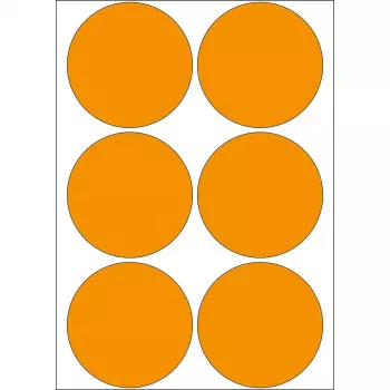 Yleiskäyttötarrat HERMA 2284 kirkkaan oranssi 50 mm pyöreä 144 kpl
