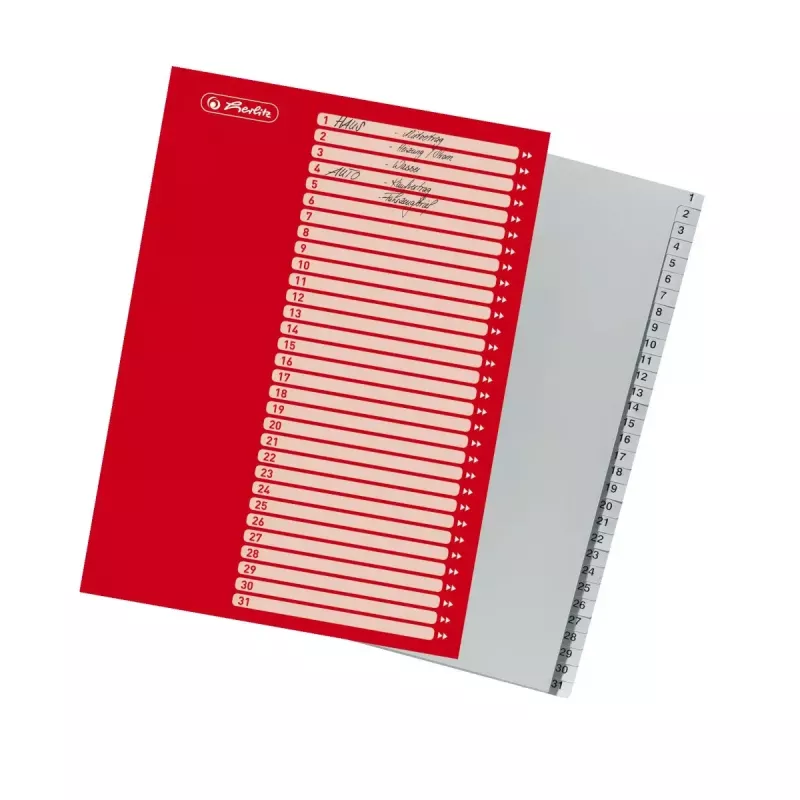 Välilehti-indeksi Herlitz 10843712 harmaa
