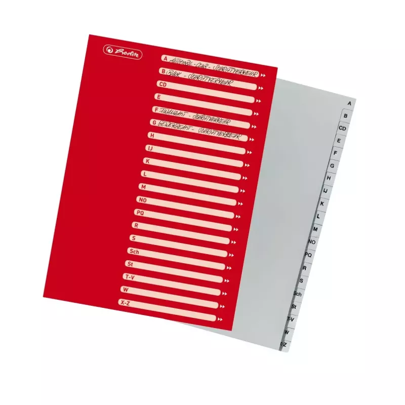 Välilehtirekisteri Herlitz 10901718 harmaa