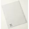 Rexel PP-välilehdet, harmaa, aakkosellinen, aakkosellinen välilehtirekisteri, polypropeeni (PP), harmaa, A4, 226 mm, 297 mm