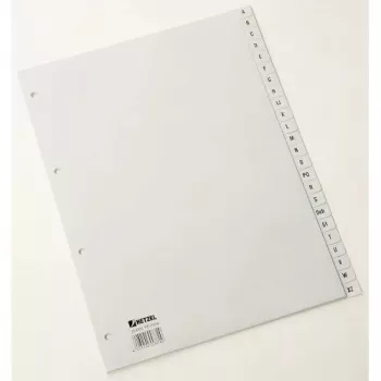 Rexel PP-välilehdet, harmaa, aakkosellinen, aakkosellinen välilehtirekisteri, polypropeeni (PP), harmaa, A4, 226 mm, 297 mm