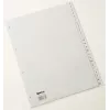 Rexel 25650481 PP-välilehdet, A-Z, 24 välilehteä, A4, polypropeeni (PP), harmaa, 226 mm