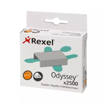 Rexel-nitojan niitit Odyssey 2 500 kpl:n pakkaus, niittipakkaus, 2 500 niittiä, teräs, hopea, 60 arkkia, 130 g