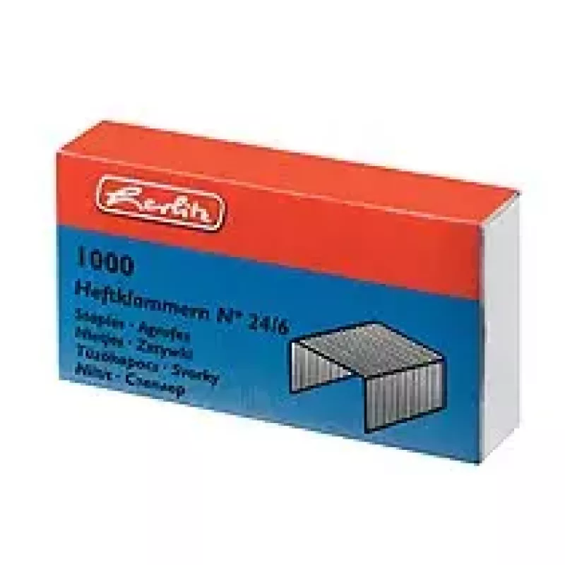 Niitit Herlitz 8760514 1 000 niittiä 24/6 metalli