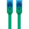 Litteä verkkokaapeli Goobay CAT 6A U/UTP vihreä 5 m