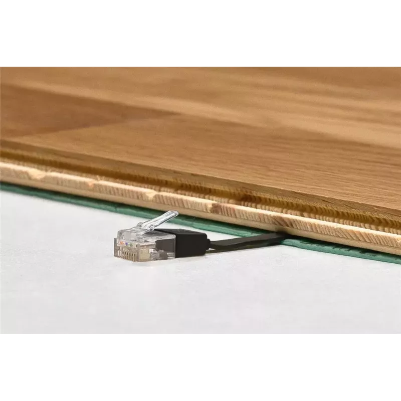 Litteä verkkokaapeli Goobay CAT 6A U/UTP musta 5 m