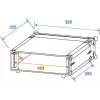 Kovakotelo Roadinger 30107192 alumiini musta hopea 525x400x180mm